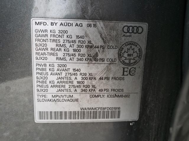 Photo 9 VIN: WA1WMCFE8FD031916 - AUDI Q7 