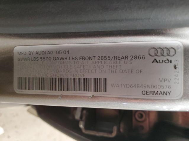 Photo 12 VIN: WA1YD64B45N000576 - AUDI ALLROAD 