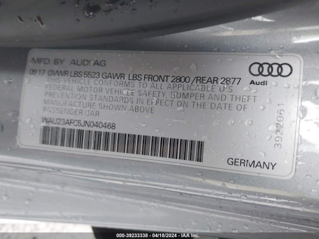 Photo 8 VIN: WAU23AFC5JN040468 - AUDI A7 