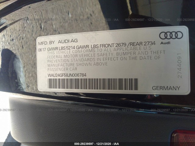 Photo 8 VIN: WAU24GF58JN006784 - AUDI S5 CABRIOLET 