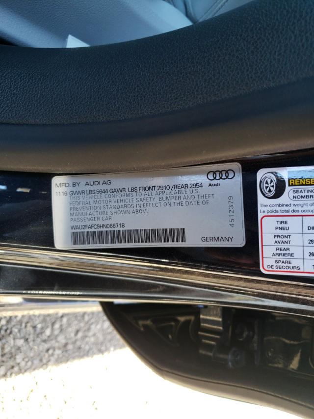 Photo 9 VIN: WAU2FAFC9HN066718 - AUDI S7 