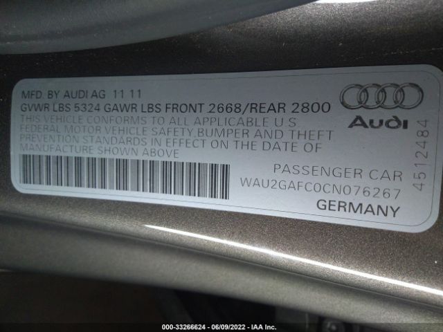 Photo 8 VIN: WAU2GAFC0CN076267 - AUDI A7 