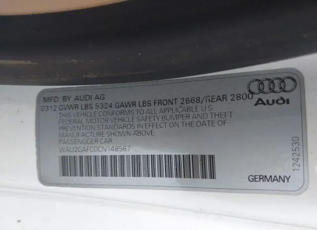 Photo 8 VIN: WAU2GAFC0CN148567 - AUDI A7 