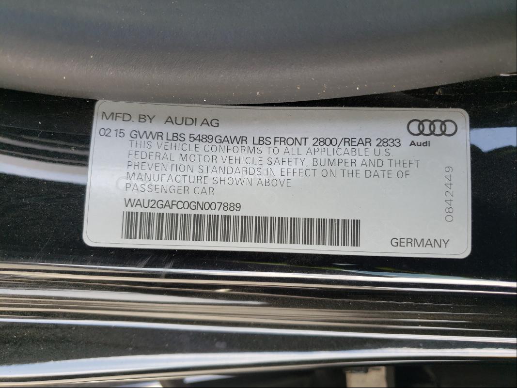 Photo 9 VIN: WAU2GAFC0GN007889 - AUDI A7 PRESTIG 