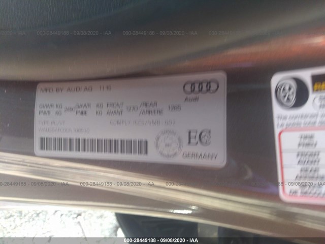 Photo 8 VIN: WAU2GAFC0GN108530 - AUDI A7 SPORTBACK 