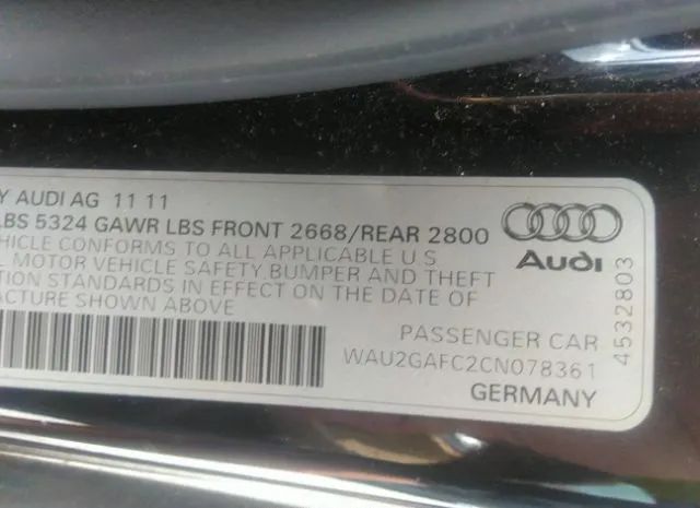 Photo 8 VIN: WAU2GAFC2CN078361 - AUDI A7 