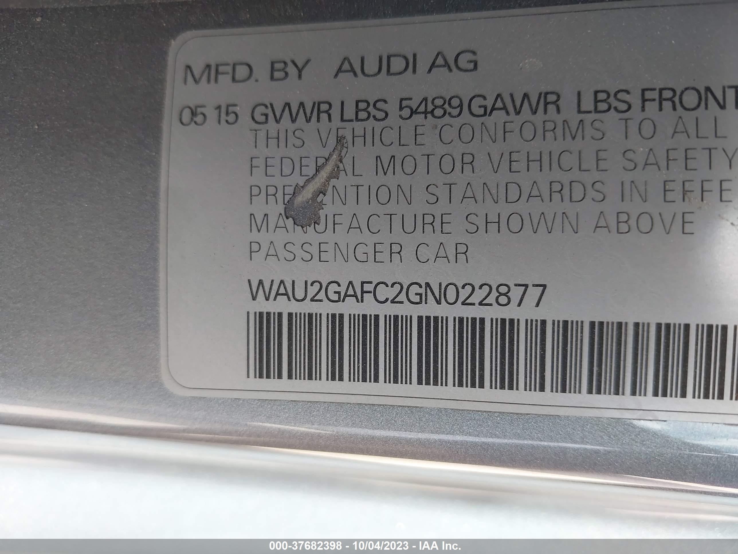 Photo 8 VIN: WAU2GAFC2GN022877 - AUDI A7 