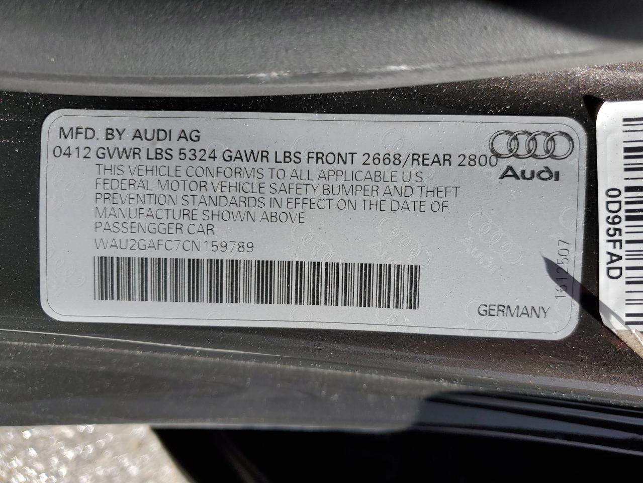 Photo 11 VIN: WAU2GAFC7CN159789 - AUDI A7 