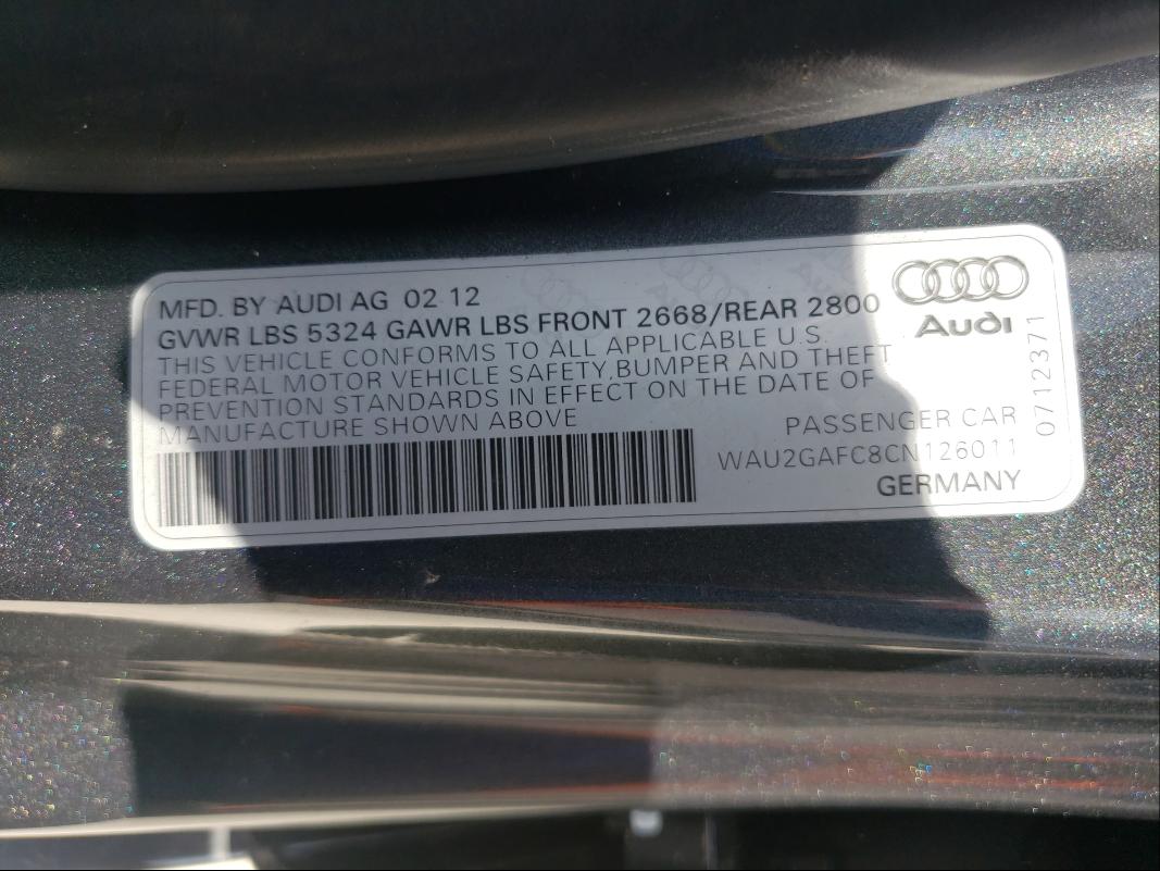 Photo 9 VIN: WAU2GAFC8CN126011 - AUDI A7 PRESTIG 