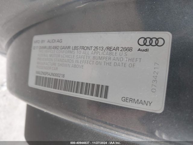 Photo 8 VIN: WAU2NGF54JN000218 - AUDI A5 