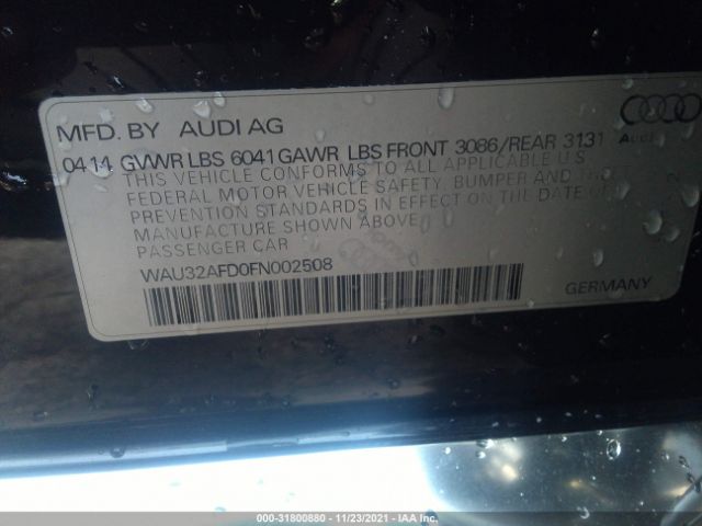 Photo 8 VIN: WAU32AFD0FN002508 - AUDI A8 L 