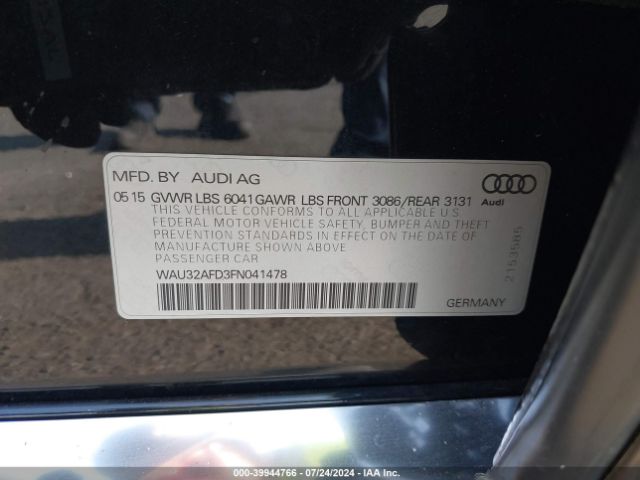 Photo 8 VIN: WAU32AFD3FN041478 - AUDI A8 