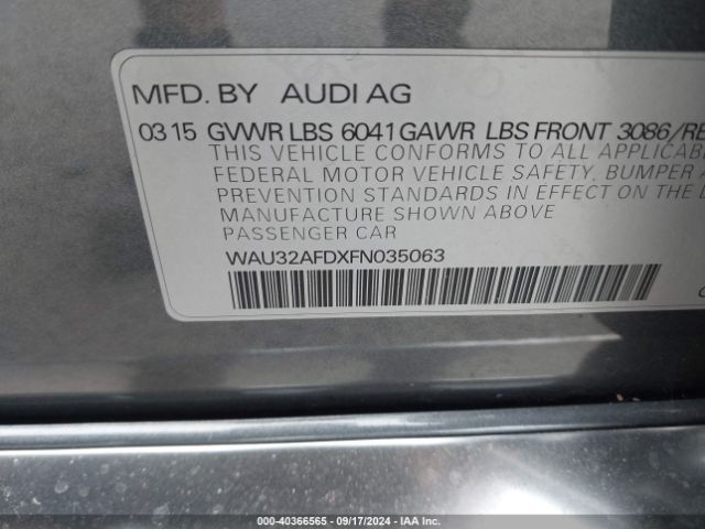 Photo 8 VIN: WAU32AFDXFN035063 - AUDI A8 