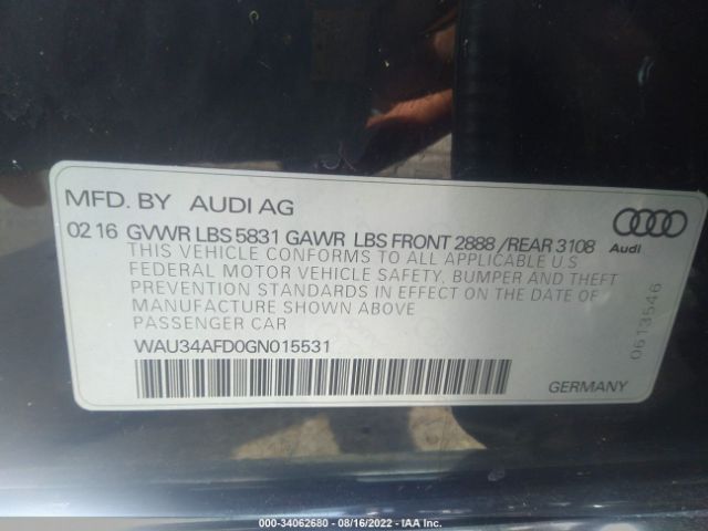 Photo 8 VIN: WAU34AFD0GN015531 - AUDI A8 L 