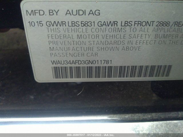 Photo 8 VIN: WAU34AFD3GN011781 - AUDI A8 