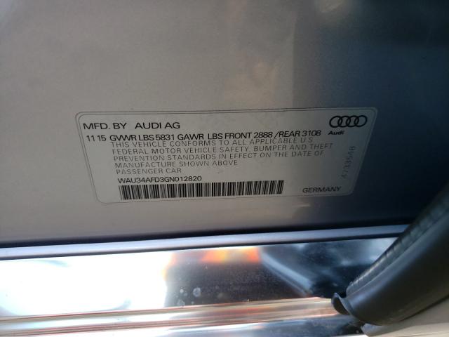 Photo 9 VIN: WAU34AFD3GN012820 - AUDI A8 L QUATT 