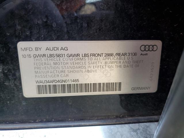 Photo 12 VIN: WAU34AFD4GN011465 - AUDI A8 