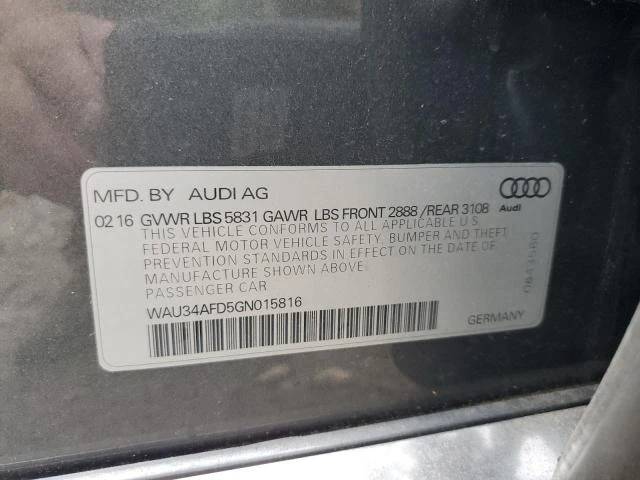 Photo 11 VIN: WAU34AFD5GN015816 - AUDI A8 L QUATT 