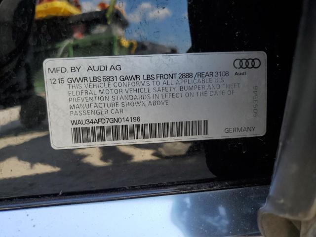 Photo 11 VIN: WAU34AFD7GN014196 - AUDI A8 L QUATT 