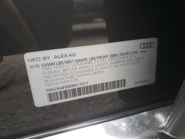 Photo 9 VIN: WAU34AFD9GN011011 - AUDI A8 