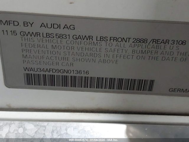 Photo 8 VIN: WAU34AFD9GN013616 - AUDI A8 L 