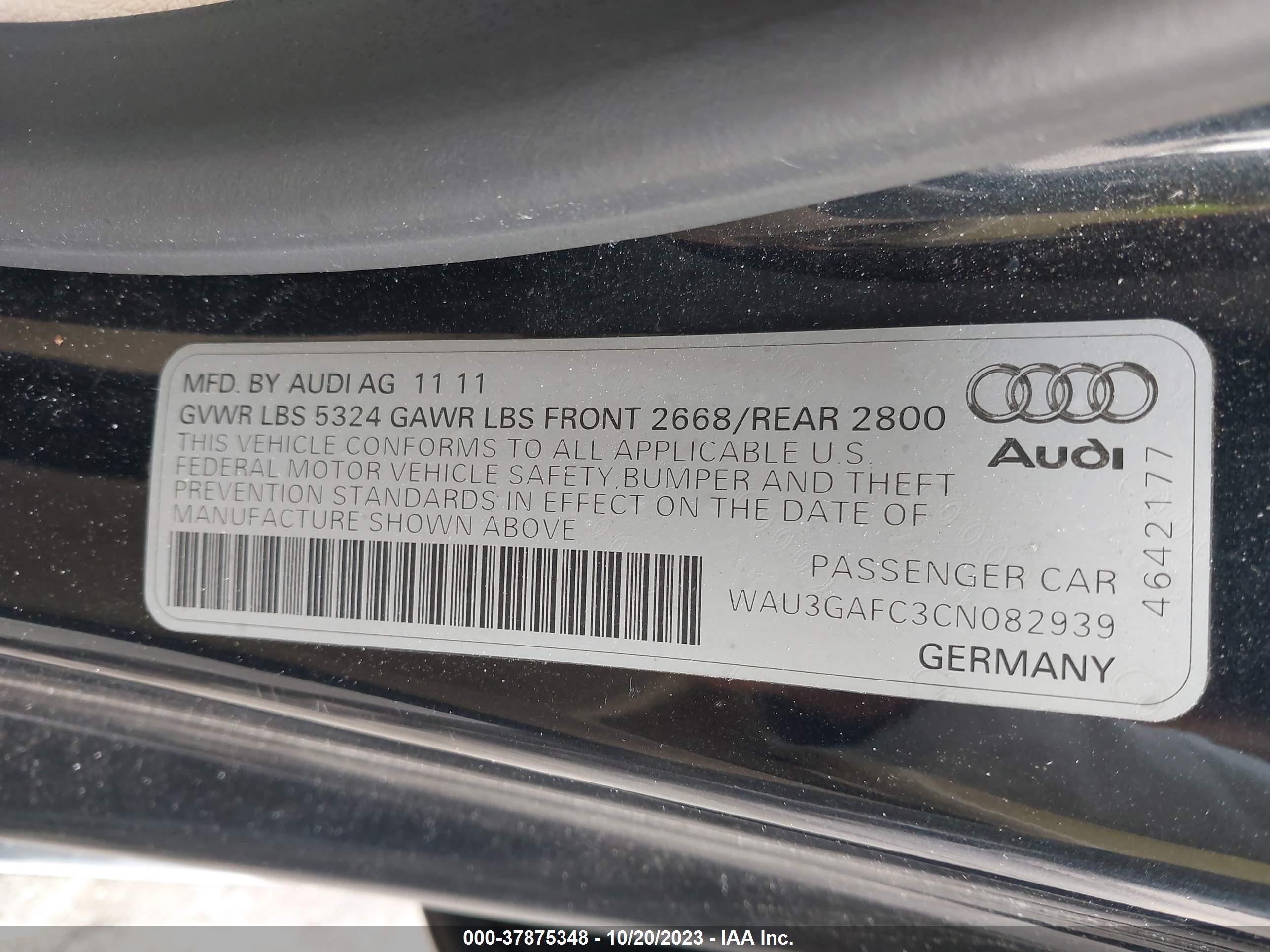 Photo 8 VIN: WAU3GAFC3CN082939 - AUDI A7 