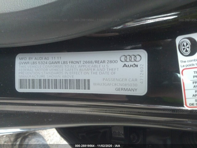 Photo 8 VIN: WAU3GAFC8CN085030 - AUDI A7 