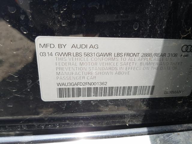 Photo 9 VIN: WAU3GAFD2FN001362 - AUDI A8 L QUATT 