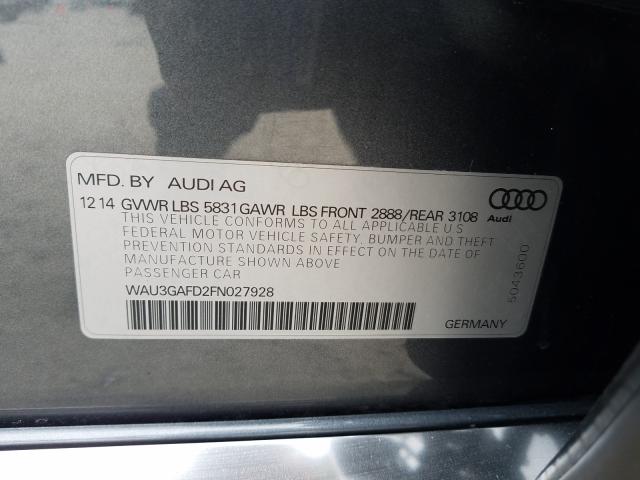 Photo 9 VIN: WAU3GAFD2FN027928 - AUDI A8 L QUATT 