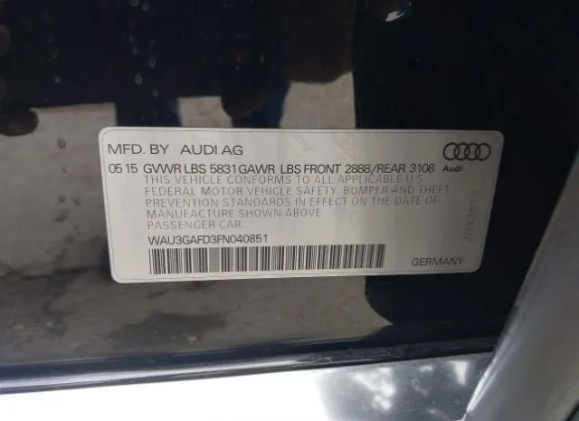 Photo 8 VIN: WAU3GAFD3FN040851 - AUDI A8 