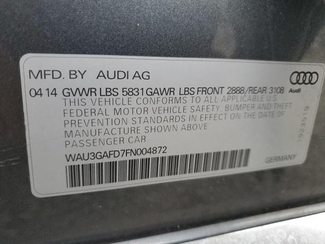 Photo 12 VIN: WAU3GAFD7FN004872 - AUDI A8 L QUATT 