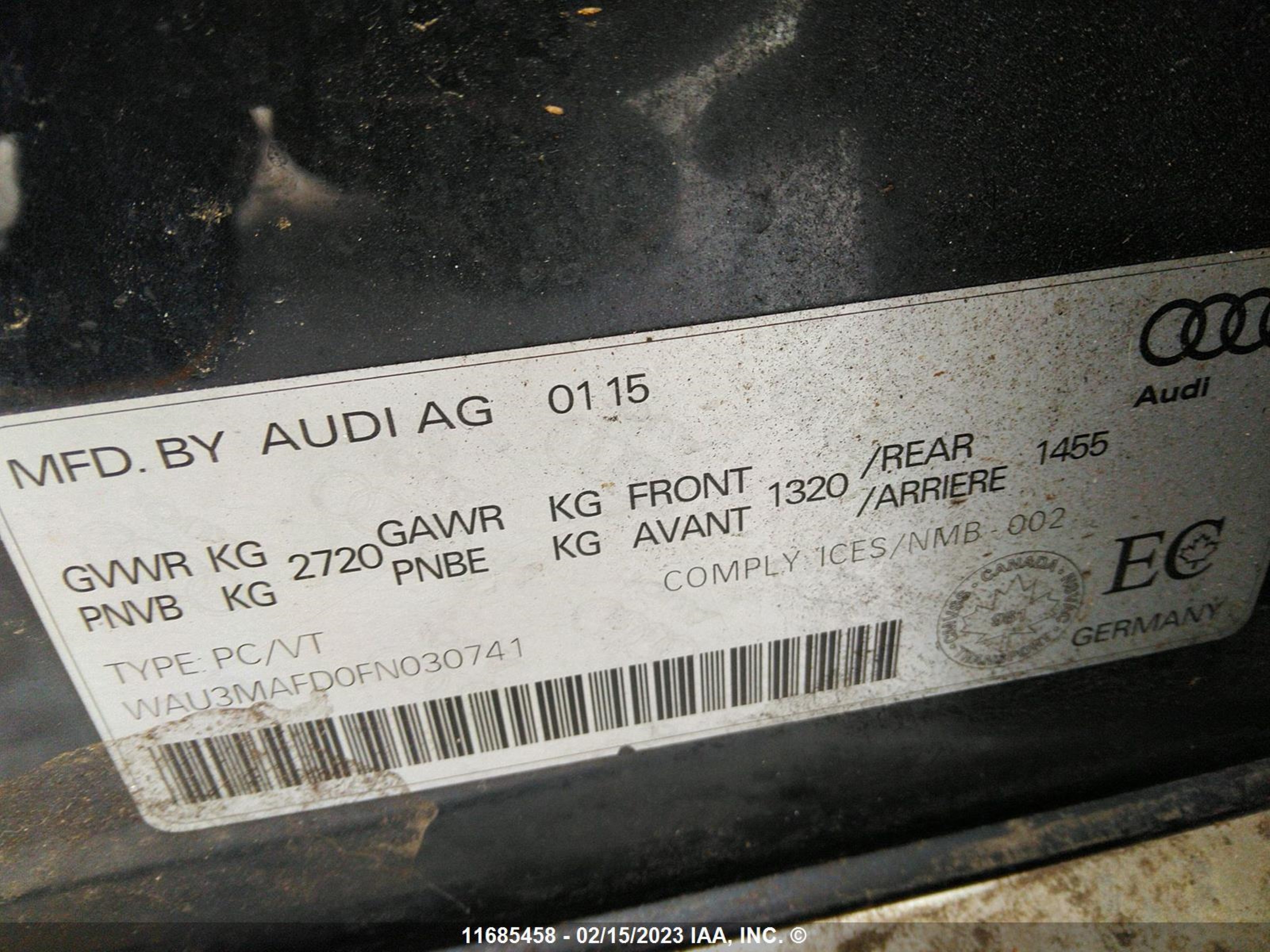 Photo 8 VIN: WAU3MAFD0FN030741 - AUDI A8 