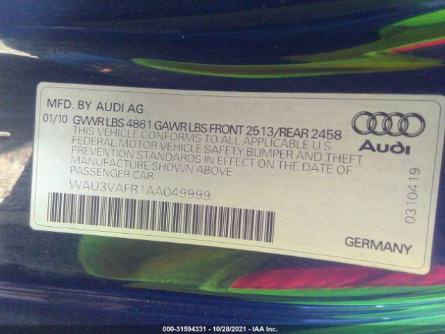 Photo 8 VIN: WAU3VAFR1AA049999 - AUDI S5 