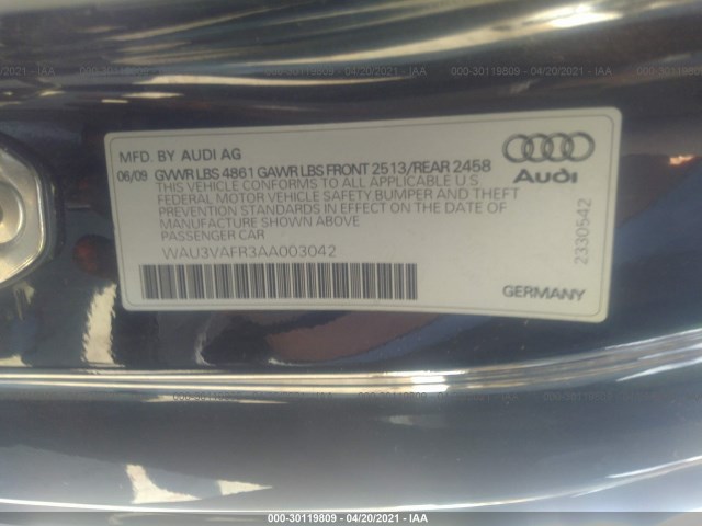 Photo 8 VIN: WAU3VAFR3AA003042 - AUDI S5 