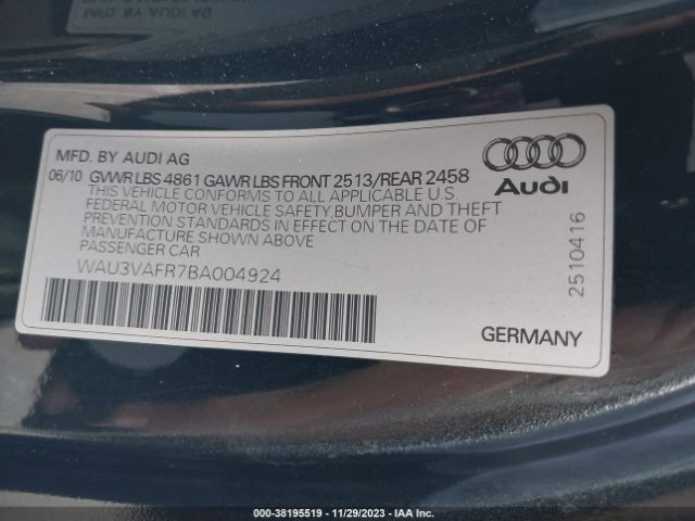 Photo 8 VIN: WAU3VAFR7BA004924 - AUDI S5 