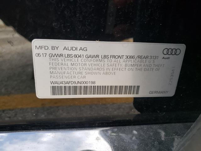 Photo 9 VIN: WAU43AFD9JN000198 - AUDI A8 L 