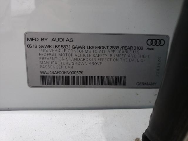 Photo 9 VIN: WAU44AFD0HN000579 - AUDI A8 L QUATT 