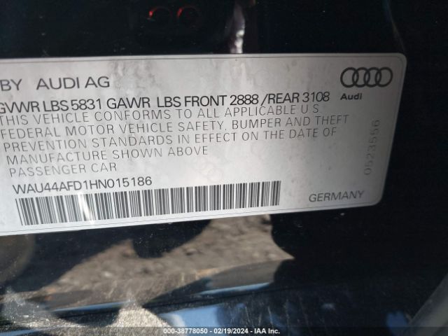 Photo 8 VIN: WAU44AFD1HN015186 - AUDI A8 L 