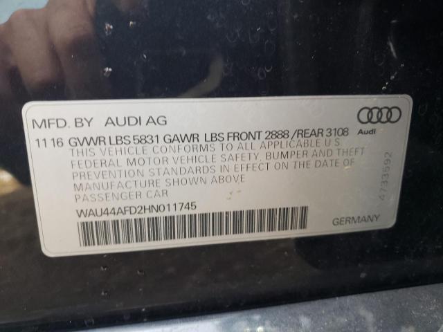 Photo 11 VIN: WAU44AFD2HN011745 - AUDI A8 L QUATT 