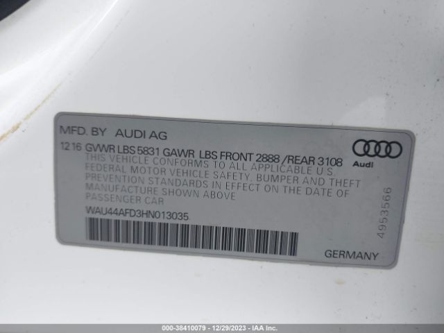 Photo 8 VIN: WAU44AFD3HN013035 - AUDI A8 L 