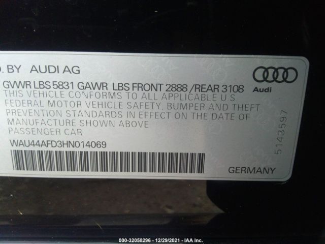 Photo 8 VIN: WAU44AFD3HN014069 - AUDI A8 L 