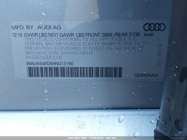 Photo 8 VIN: WAU44AFD6HN013160 - AUDI A8 