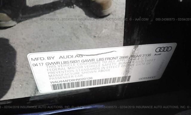 Photo 8 VIN: WAU44AFD8HN020126 - AUDI A8 