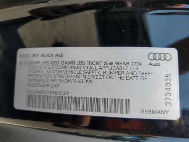 Photo 11 VIN: WAU5AGF51RN001301 - AUDI A5 PRESTIG 