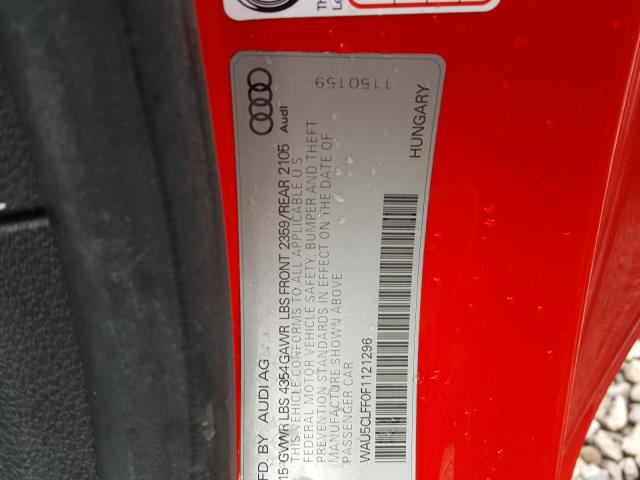 Photo 9 VIN: WAU5CLFF0F1121296 - AUDI A3 PREMIUM 