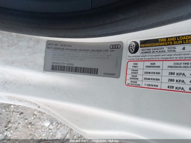 Photo 8 VIN: WAU6CLFF7F1135250 - AUDI A3 