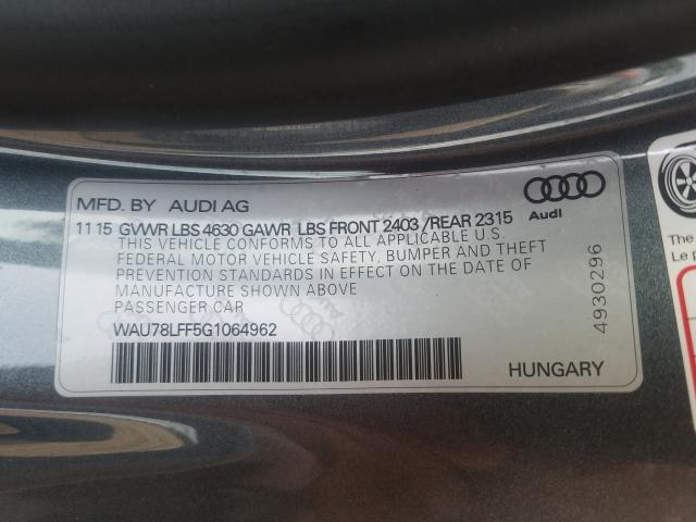 Photo 9 VIN: WAU78LFF5G1064962 - AUDI A3 PREMIUM 