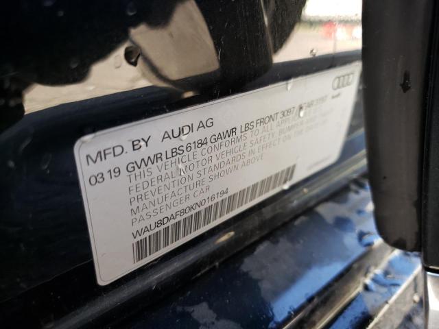 Photo 9 VIN: WAU8DAF80KN016194 - AUDI A8 L 