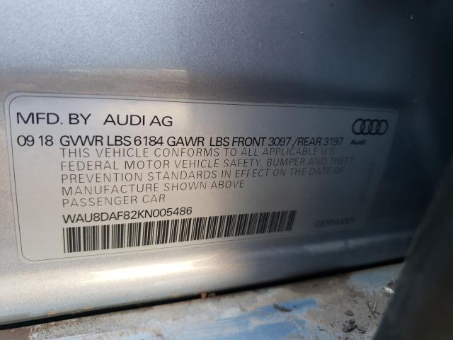 Photo 9 VIN: WAU8DAF82KN005486 - AUDI A8 