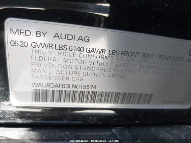 Photo 8 VIN: WAU8DAF83LN015574 - AUDI A8 L 